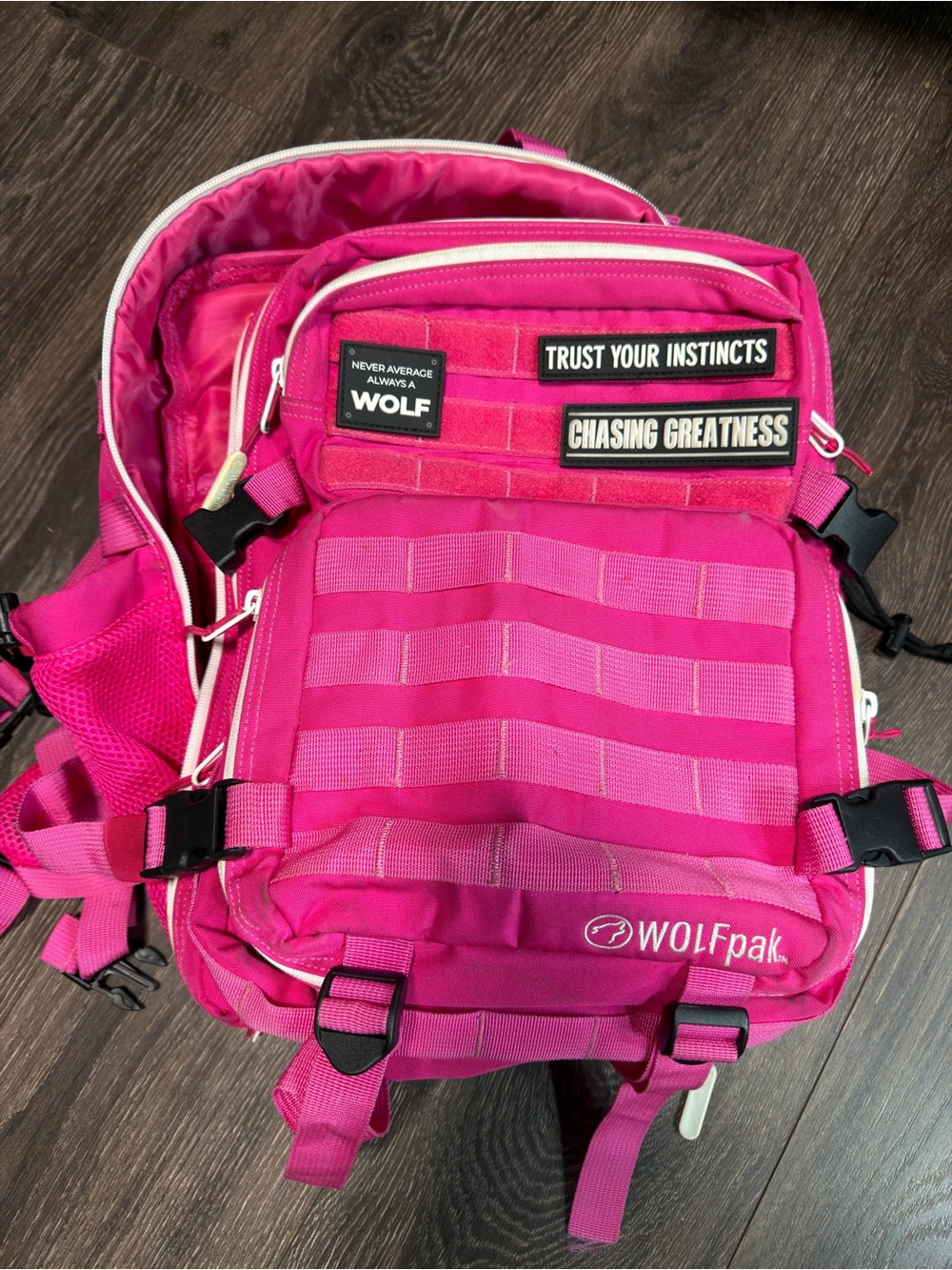 WOLFpak Kids Hot Pink Tactical Backpack with Patches